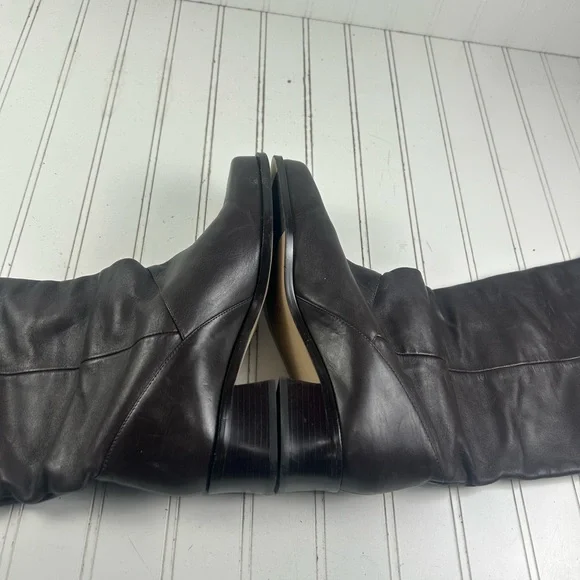 Marcon Shelly Black Leather Boots Vintage Womenโs Size 9W - Picture 9 of 11